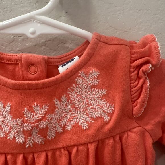 Janie and Jack Coral Embroidered Ruffle Romper - Picture 3 of 9
